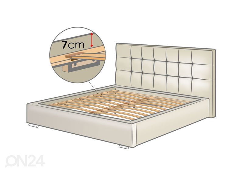 Кровать с подъемным механизмом 140x200 cm увеличить