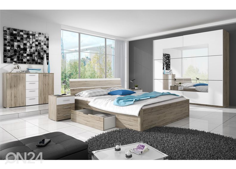 Кровать с ящиками 160x200 cm увеличить