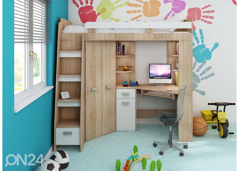 Кровать-чердак Castle II 80x200 cm увеличить