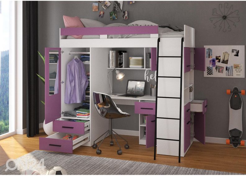 Кровать-чердак Castle IV 90x200 cm увеличить