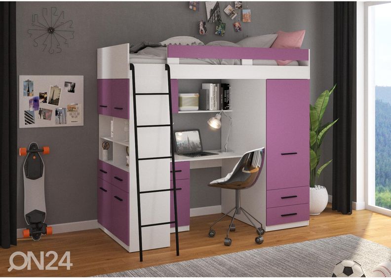 Кровать-чердак Castle IV 90x200 cm увеличить