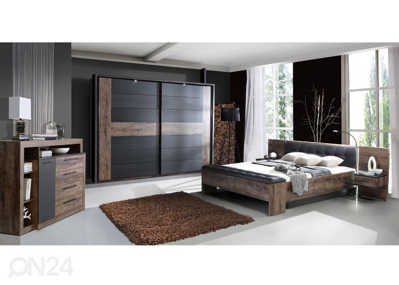 Кровать 160x200 cm + 2 прикроватные тумбы увеличить