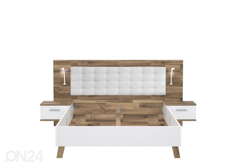 Кровать 160x200 cm + 2 прикроватные тумбы увеличить