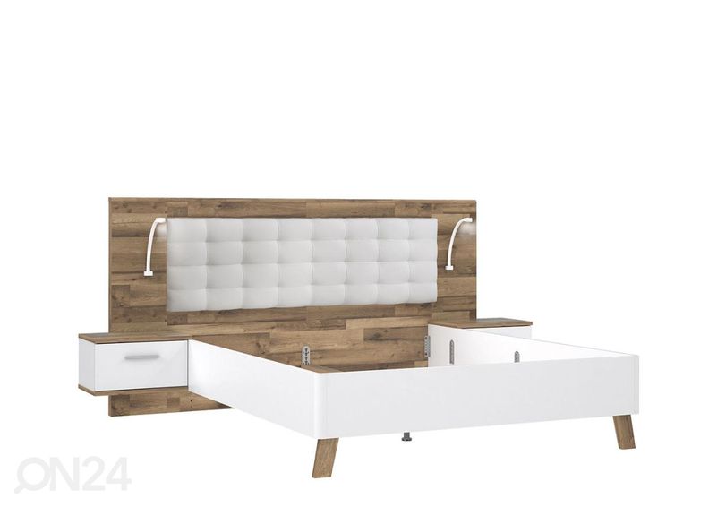 Кровать 160x200 cm + 2 прикроватные тумбы увеличить