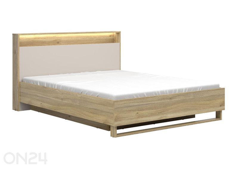 Кровать Dalva со светодиодной подсветкой и бельевым ящиком 160х200 см увеличить