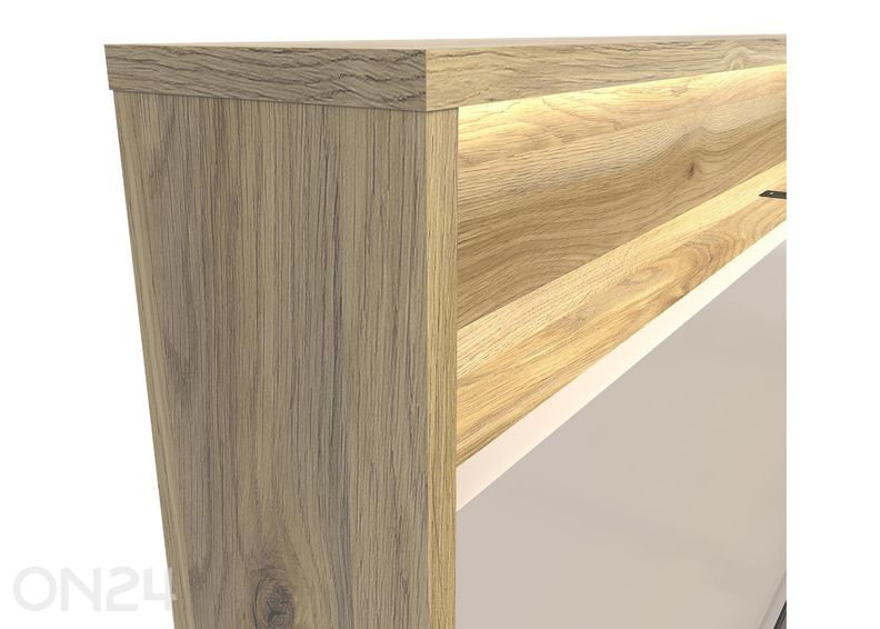 Кровать Dalva со светодиодной подсветкой и бельевым ящиком 160х200 см увеличить