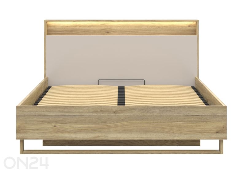 Кровать Dalva со светодиодной подсветкой и бельевым ящиком 160х200 см увеличить