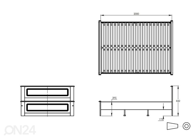 Кровать Dorthe 160x200 cm увеличить