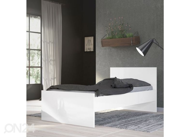 Кровать Naia 90x190 cm, белый глянцевый увеличить