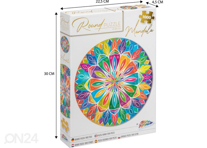 Круглый пазл Mandala Grafix 1000 шт увеличить
