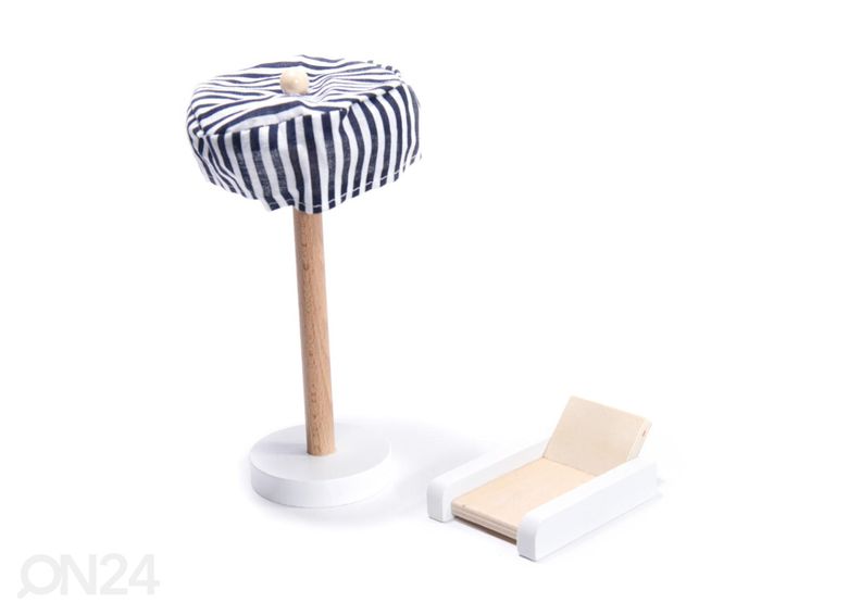 Кукольный домик 78 см со светодиодной подсветкой + мебель увеличить