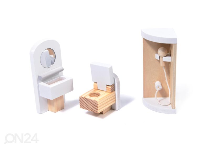 Кукольный домик 78 см со светодиодной подсветкой + мебель увеличить