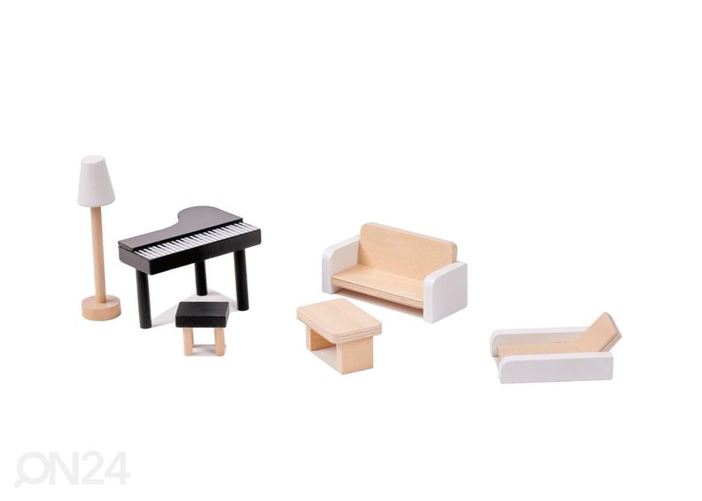 Кукольный дом + мебель Boho 78 см со светодиодной подсветкой увеличить