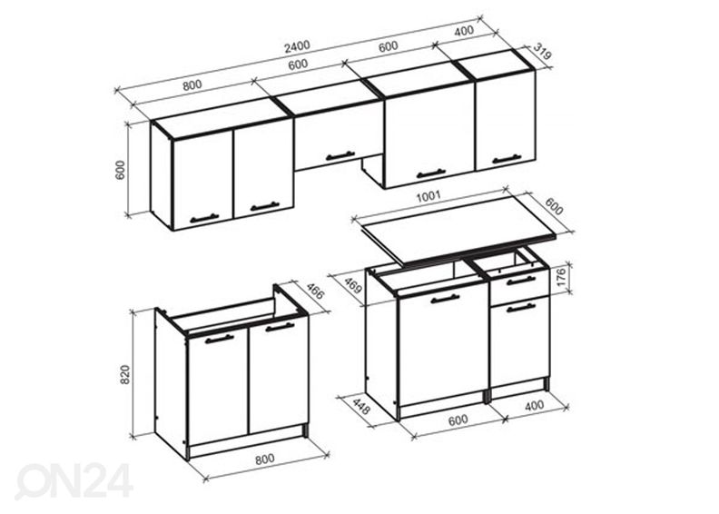 Кухня Daria 240 см увеличить