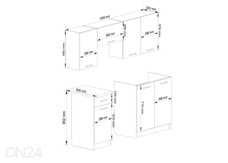 Кухня Visby 180 cm увеличить