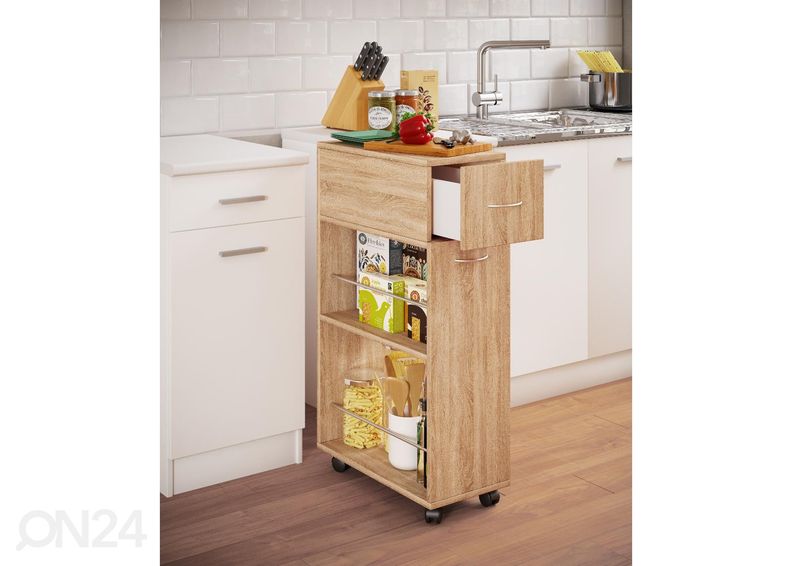 Кухонная полка на колёсах Tusal 25 cm увеличить