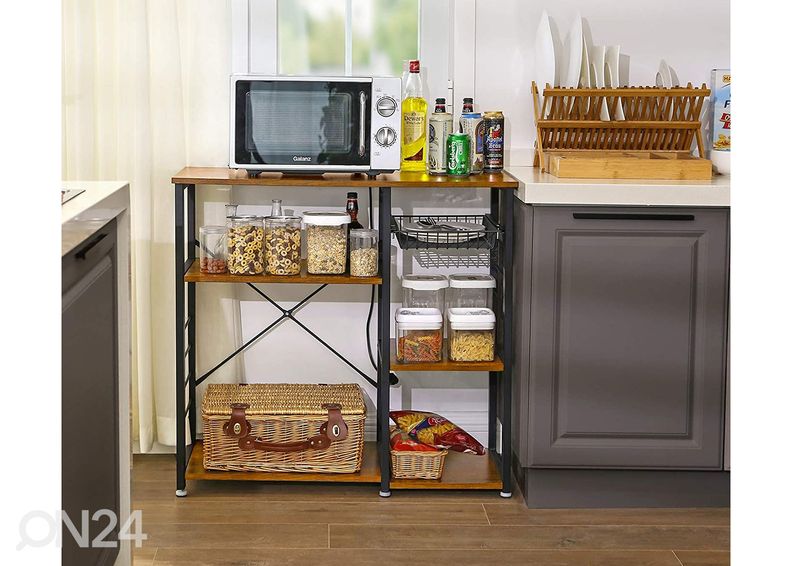 Кухонная полка 90x84 cm, коричневый/чёрный увеличить