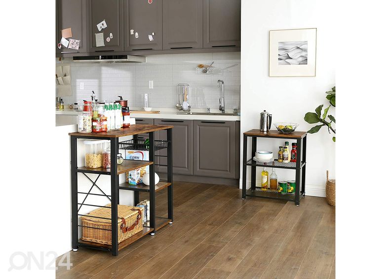 Кухонная полка 90x84 cm, коричневый/чёрный увеличить