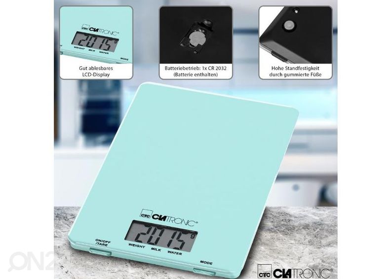 Кухонные весы Clatronic, мятно зеленые увеличить