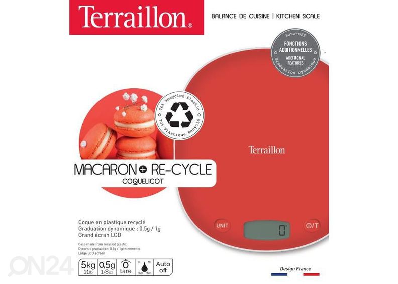 Кухонные весы Terraillon Macaron+re-cycle Coquelicot Rouge увеличить