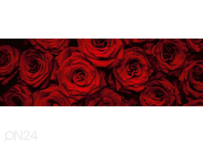 Кухонный фартук Beautiful Red Roses 350x60 см увеличить