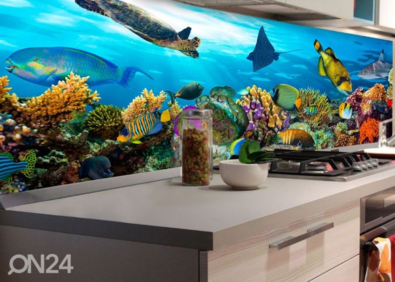 Кухонный фартук Fish 180x60 см увеличить