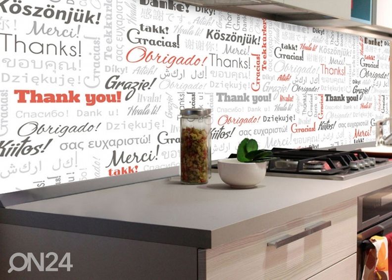 Кухонный фартук Thank you 180x60 см увеличить