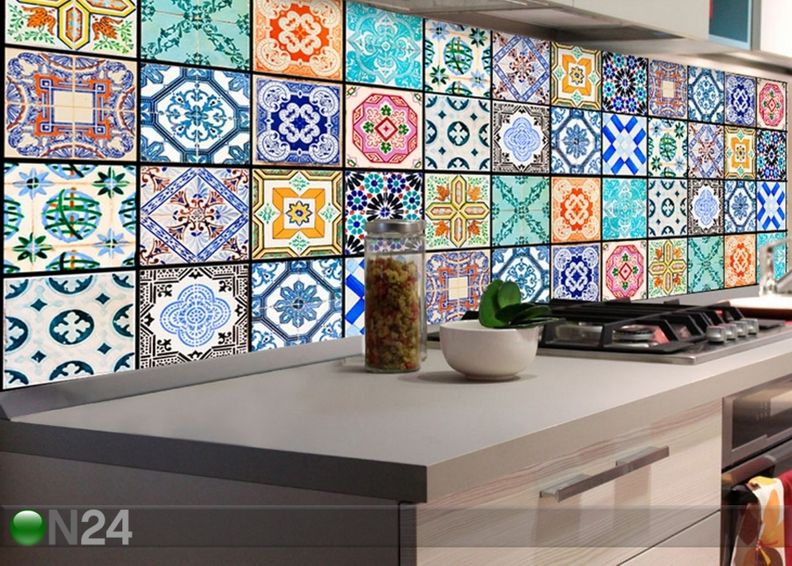 Кухонный фартук Vintage tiles 180x60 см увеличить