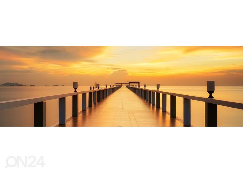 Кухонный фартук Wooden bridge at sunrise 180x60 см увеличить