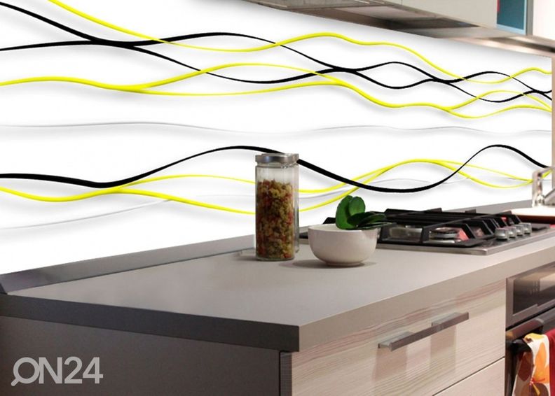 Кухонный фартук Yellow waves 180х60 см увеличить