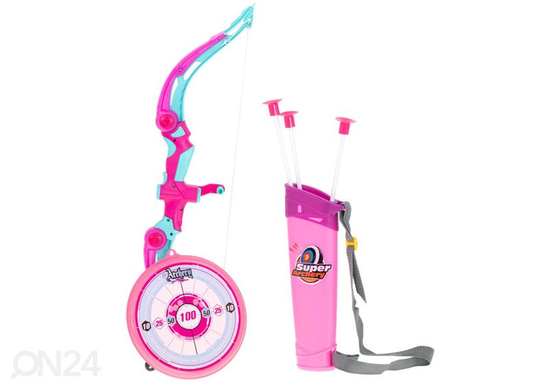 Лук со стрелами и мишенью увеличить