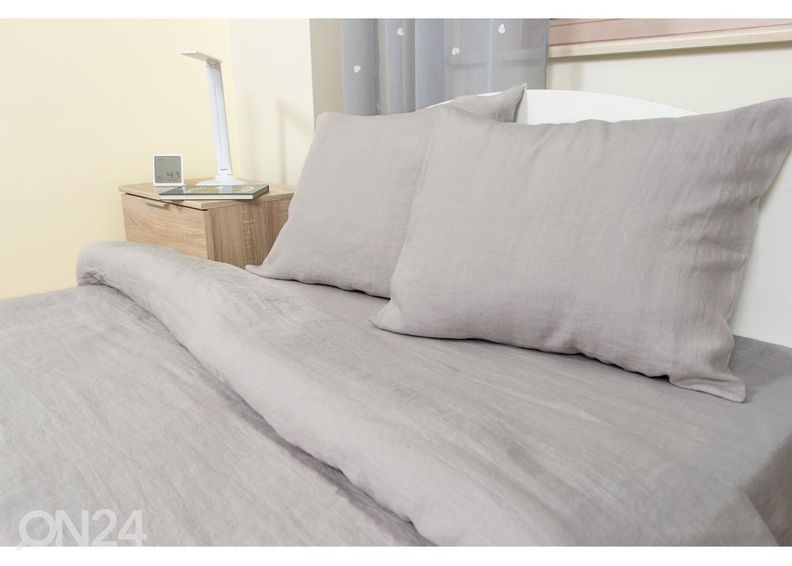 Льняной пододеяльник серый 150x210 см увеличить