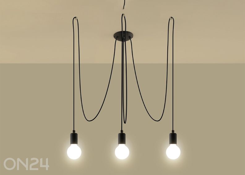 Люстра Edison 3, черная увеличить