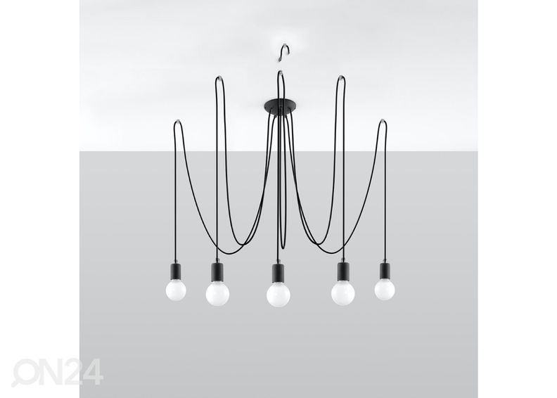 Люстра Edison 5, черная увеличить