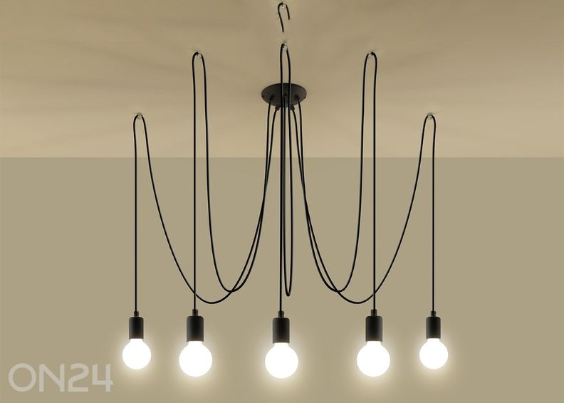 Люстра Edison 5, черная увеличить