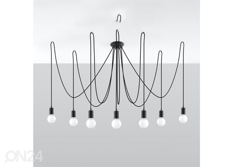 Люстра Edison 7, черная увеличить