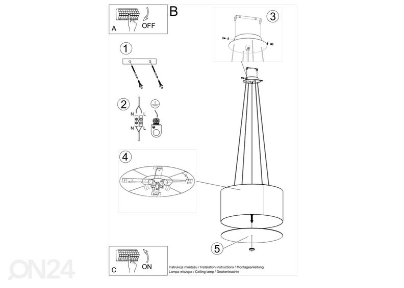 Люстра Otto 50, черная увеличить