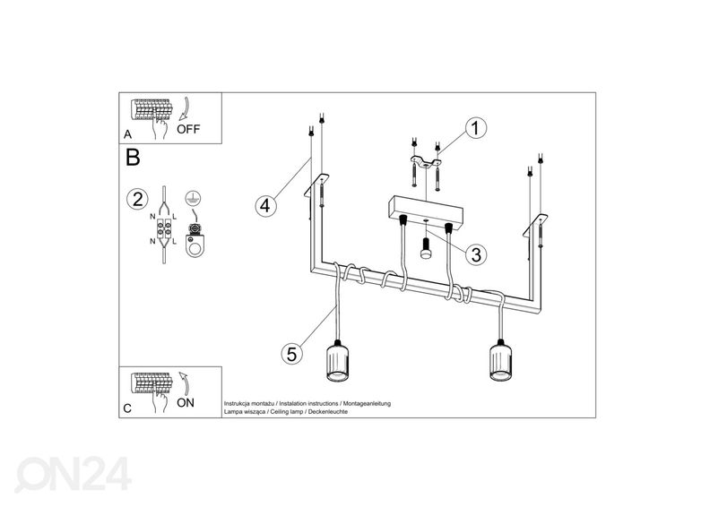 Люстра Salamanca 2, черная увеличить
