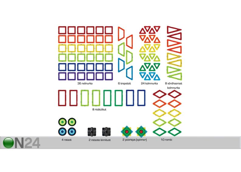 Магнитный конструктор GeoSmart 100 деталей увеличить