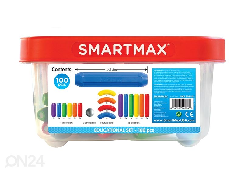 Магнитный конструктор SmartMax Большие магниты 100 деталей увеличить