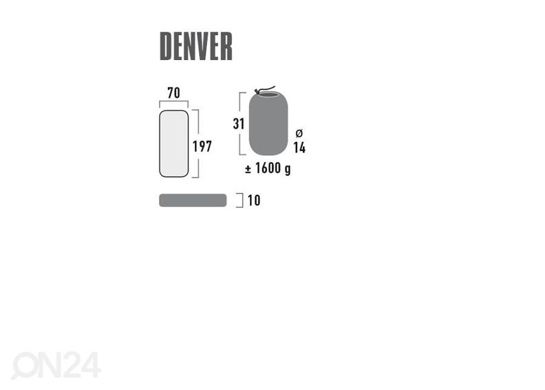 Матрас denver светло-зеленый 197x70x10см High Peak увеличить