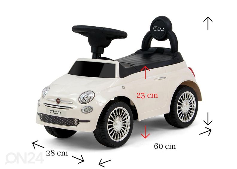 Машинка-каталка Fiat 500, белая увеличить