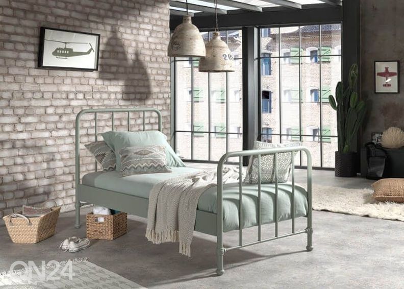 Металлическая кровать Bronxx 90x200 cm, оливковый увеличить