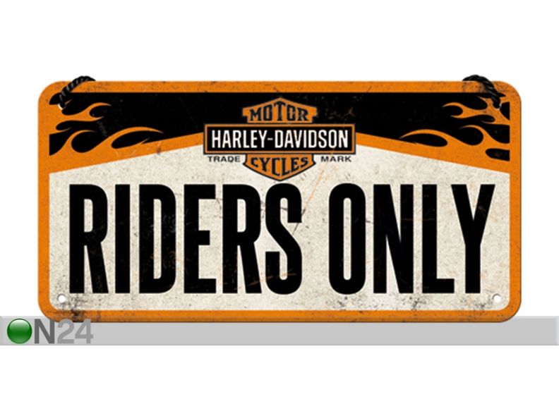 Металлический постер в ретро-стиле Harley Davidson Riders Only 10x20 cm увеличить