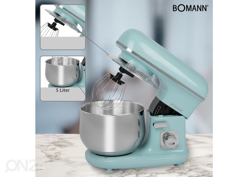 Многофункциональный миксер Bomann KM6030CBM 5 л, мятный увеличить