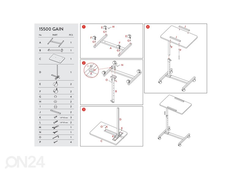 Мобильный стол для ноутбука Tatkraft Gain увеличить