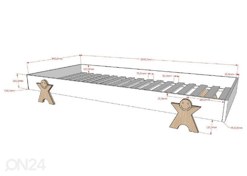Модульная кровать Modulo 90x200 cm увеличить