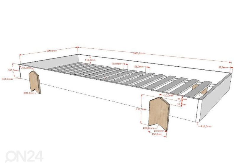 Модульная кровать Modulo 90x200 cm увеличить