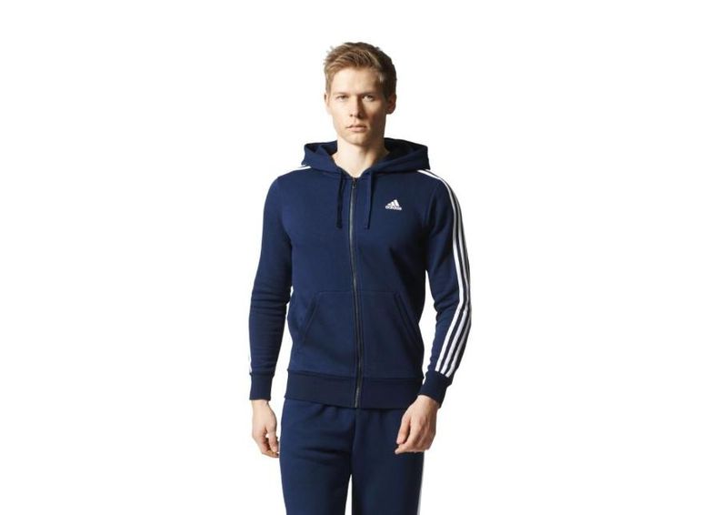 Мужская толстовка adidas Essentials 3 Stripes Full Zip Fleece M S98791 увеличить