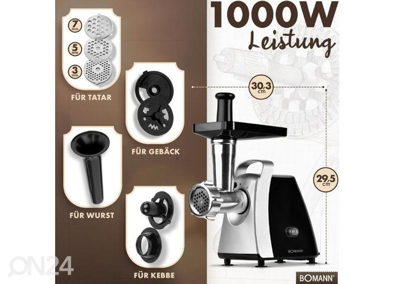 Мясорубка Bomann FW6067HCB увеличить